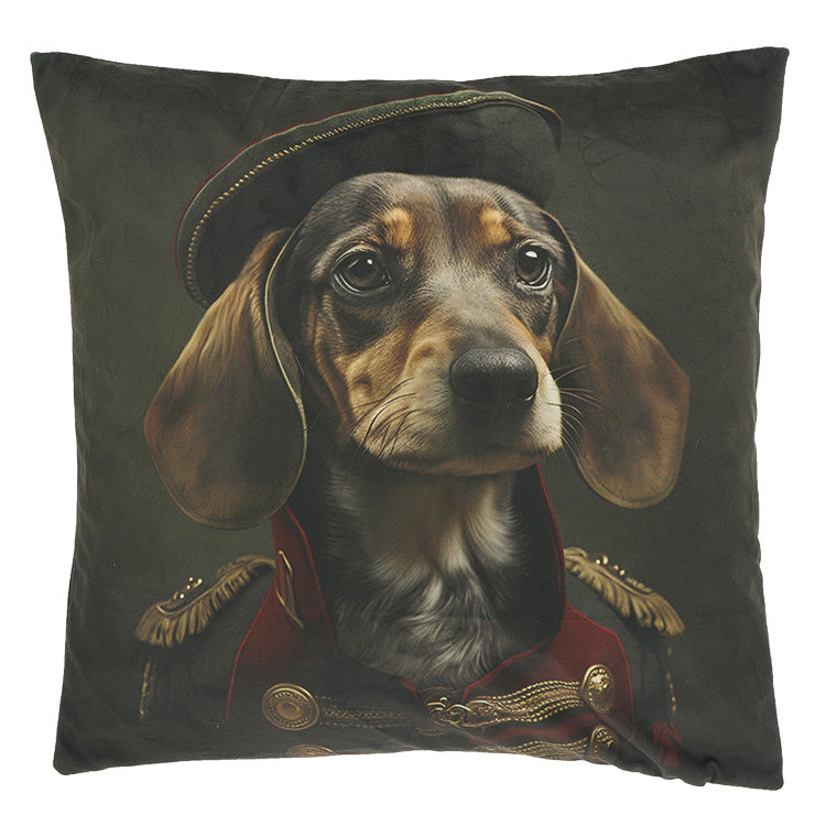 Kussen MILO - 45x45cm - Dierenprint in uniform