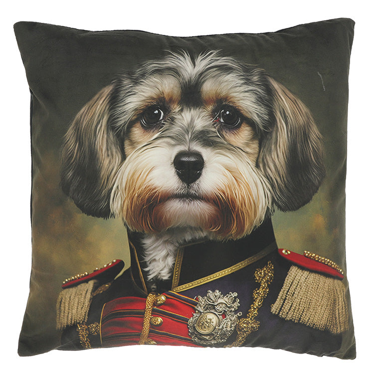 Kussen MILO - 45x45cm - Dierenprint in uniform