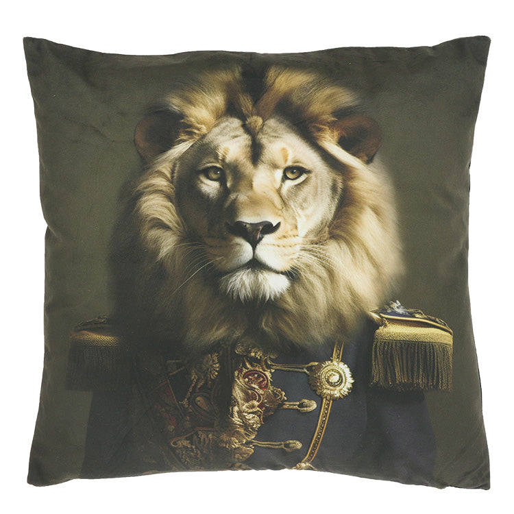 Kussen MILO - 45x45cm - Dierenprint in uniform