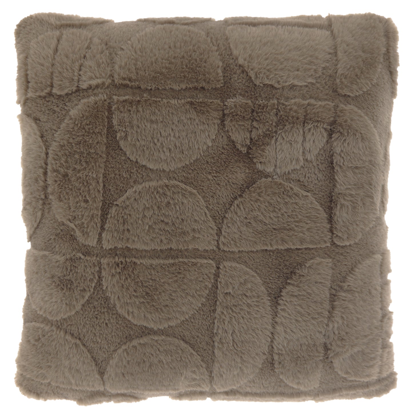 MILAN - Sierkussen - 45x45 cm - Abstract patroon - Korte fake-fur - Meerbach Home Deco