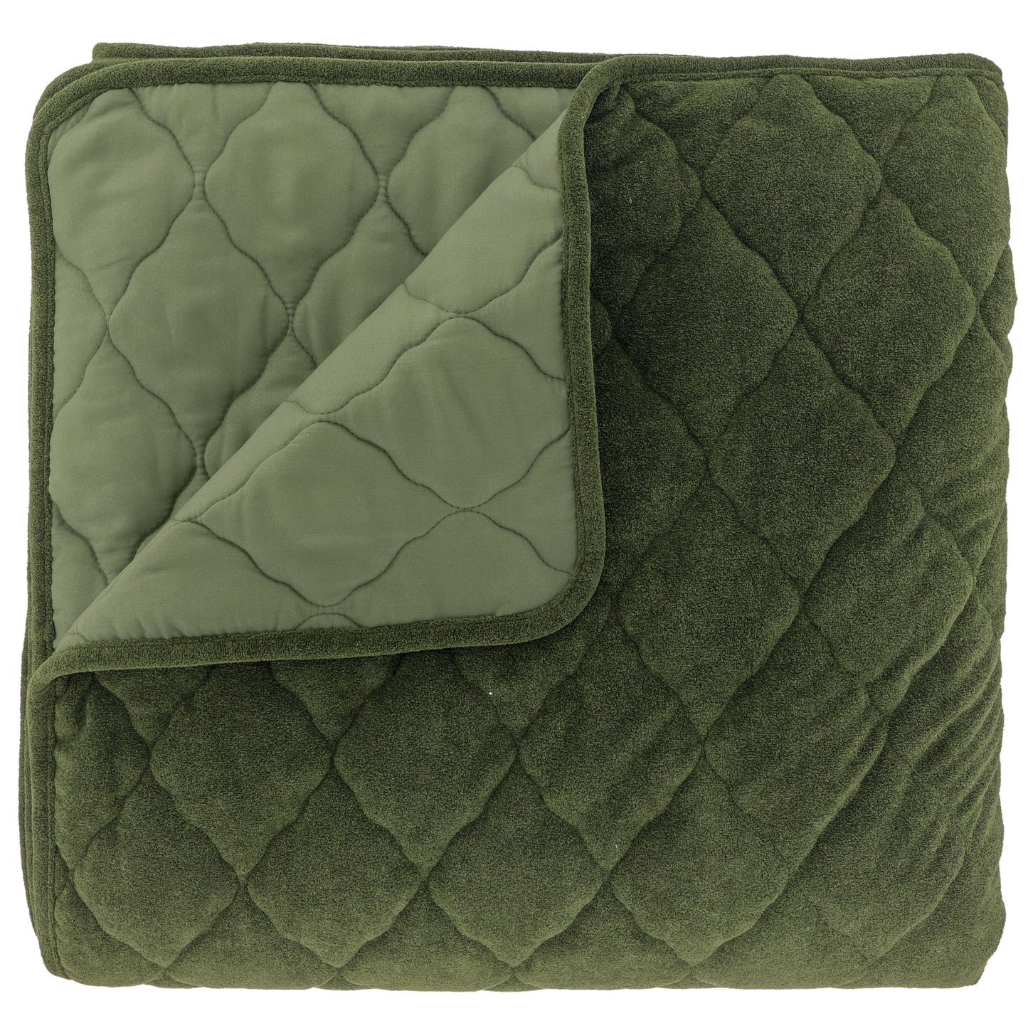 JENNY - Bedsprei - Ruitmotief - Heerlijk zacht - Green