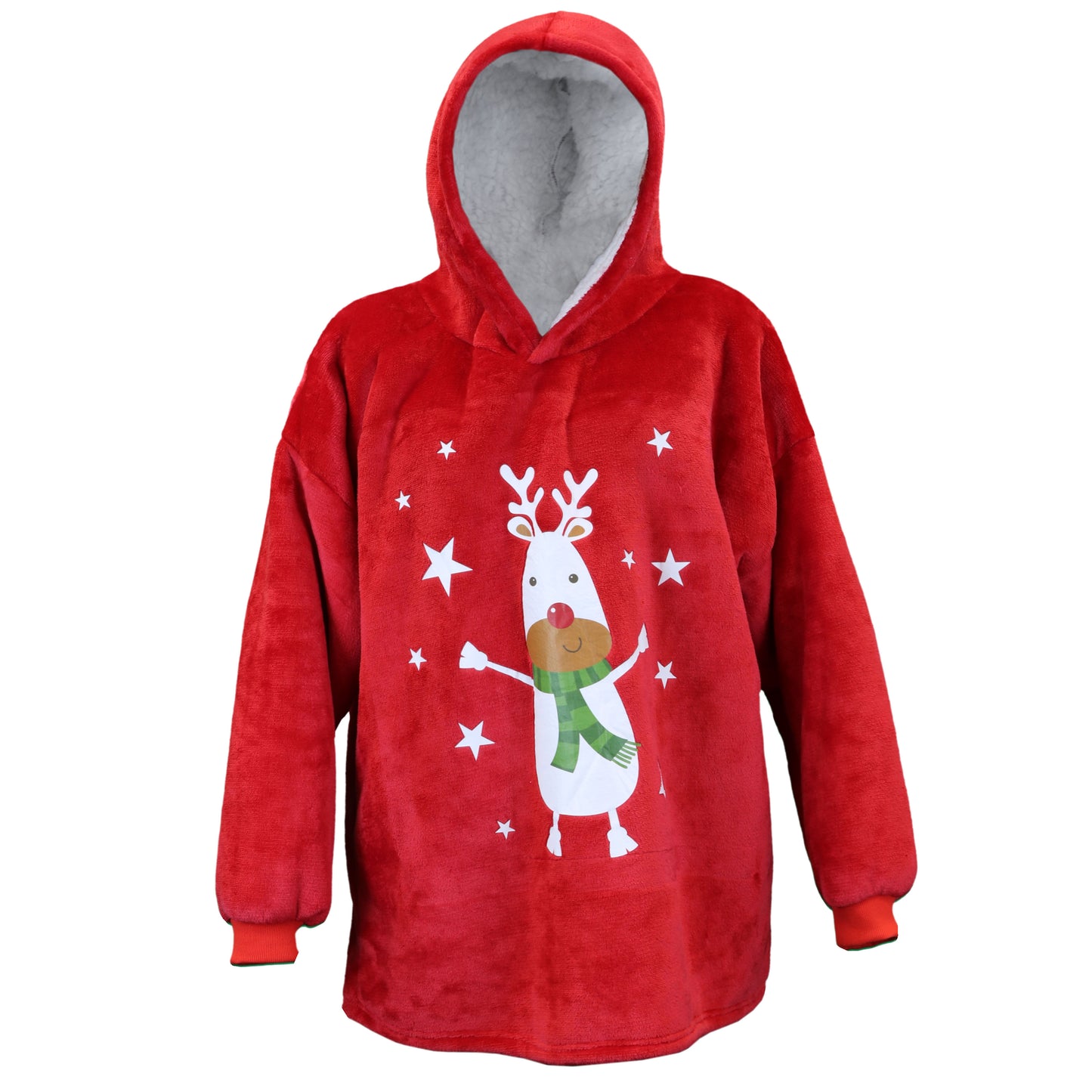 XMAS HOODIE - Hoodie - 70x50x87 cm - Kerst - Teddy binnenkant - Heerlijk warm - Meerbach Home Deco