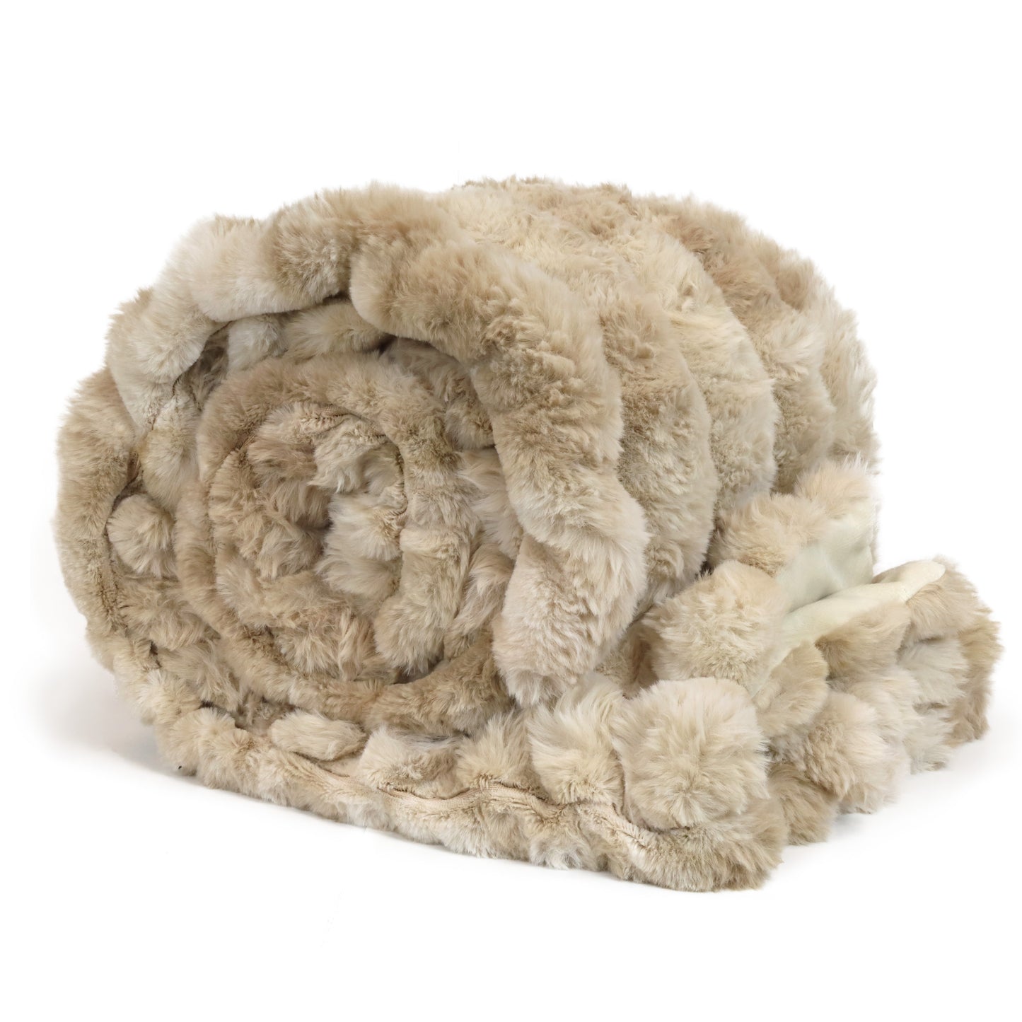 KYLIAN - Plaid - 130x160 cm - Dikke rib - Fake-fur - Super zacht - Heerlijk warm - Meerbach Home Deco