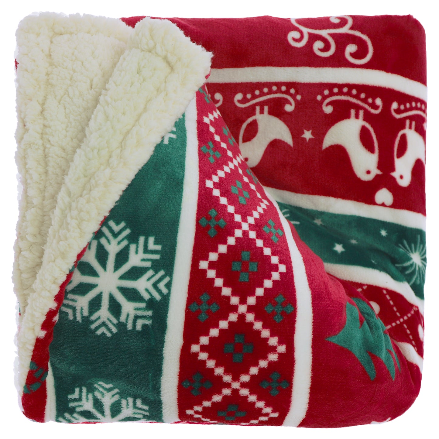 BING - Plaid - 130x160 cm - Kerst - Teddy binnenkant - Heerlijk warm - Meerbach Home Deco
