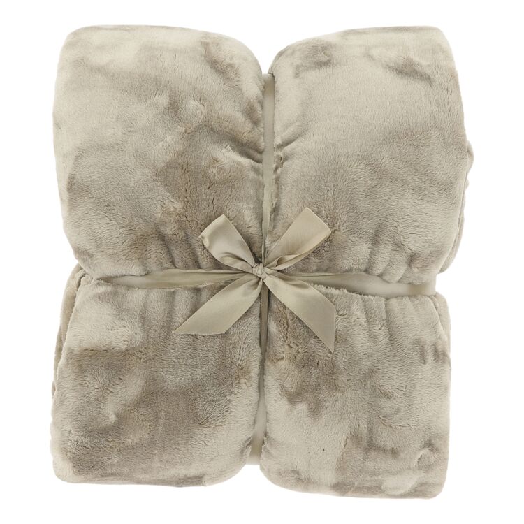Plaid Silke chateau grey bovenaanzicht