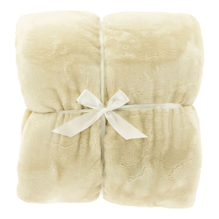 Plaid Silke dove white bovenaanzicht