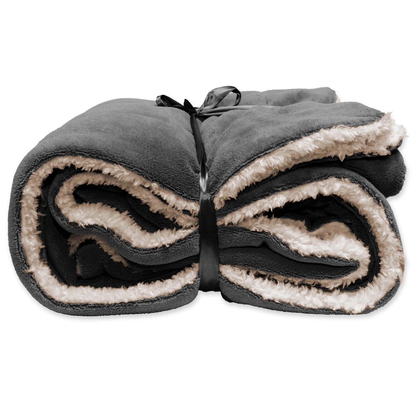 Plaid Lars Unique Living - 150x200 cm - Heerlijk warm - Effen kleur - Teddy binnenkant - Fleece - Meerbach Home Deco