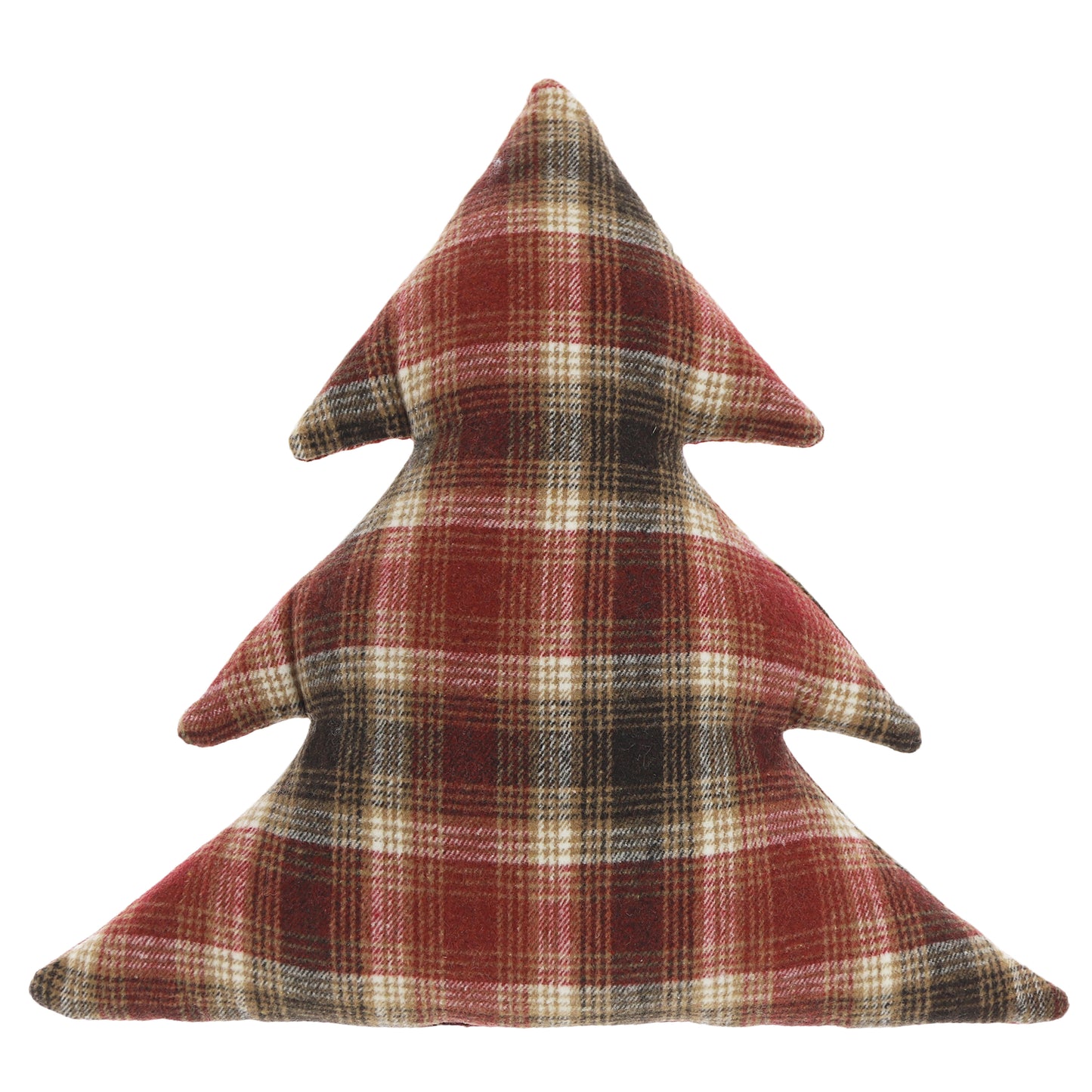 CHECK TREE - Sierkussen - 50x50 cm - Kerstboom vorm - Ruitmotief - Meerbach Home Deco