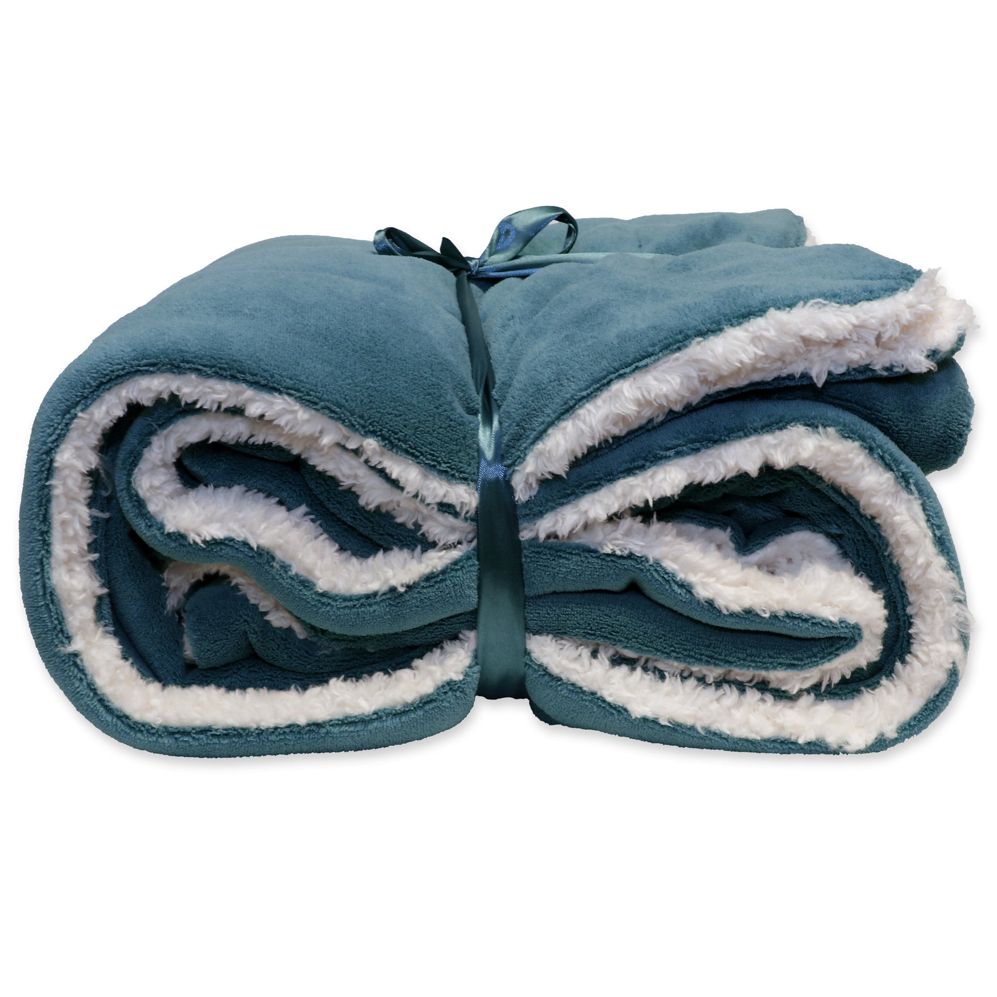 Plaid Lars Unique Living - 150x200 cm - Heerlijk warm - Effen kleur - Teddy binnenkant - Fleece - Meerbach Home Deco