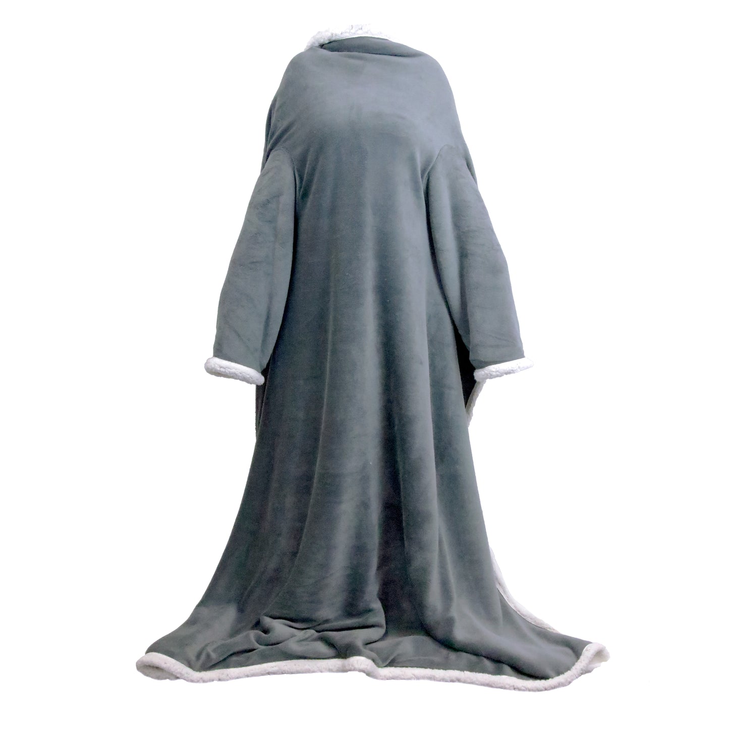 Plaid LARS met mouwen - 140x180 cm - Teddy binnenkant - Meerbach Home Deco