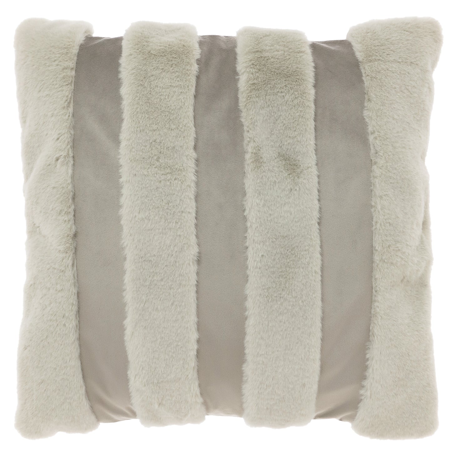 BABE - Sierkussen 45x45 cm - Fake fur - Met strepen - Heerlijk zacht - Meerbach Home Deco