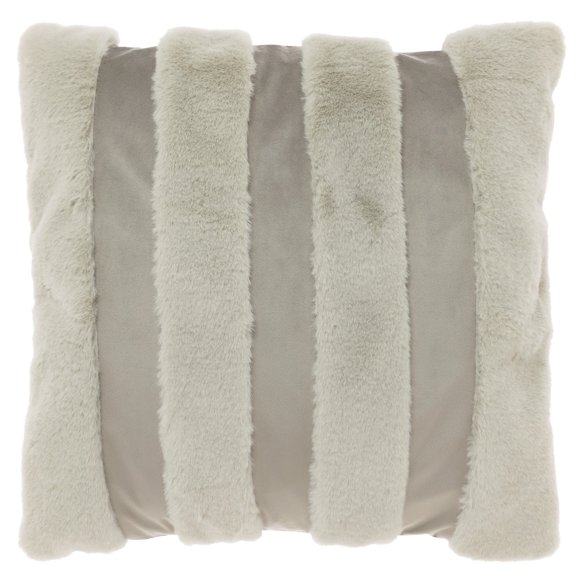 BABE - Sierkussen 45x45 cm - Fake fur - Met strepen - Heerlijk zacht - Meerbach Home Deco