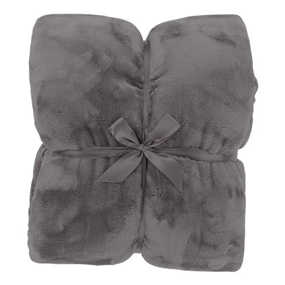Plaid Silke dark grey bovenaanzicht