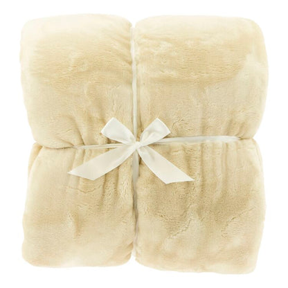 Plaid Silke dove white bovenaanzicht
