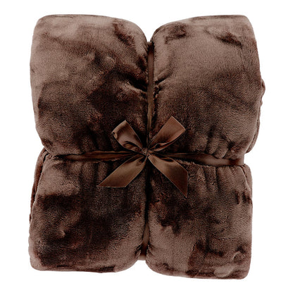 Plaid Silke rocky brown bovenaanzicht